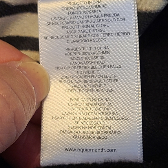 Equipment Femme Shirley M Layered Cashmere/Silk Dress Animal Whimsigoth Mobwife - Picture 15 of 15